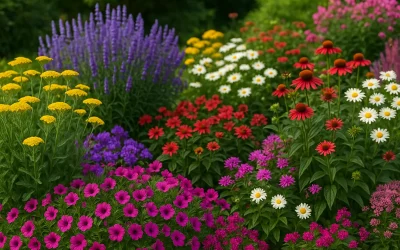Association plantes massifs fleuris : guide complet 2025